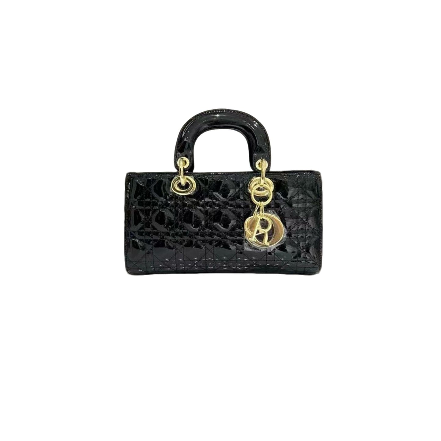 Christine Dior Mini Patent Cannage Lady Dior satchel