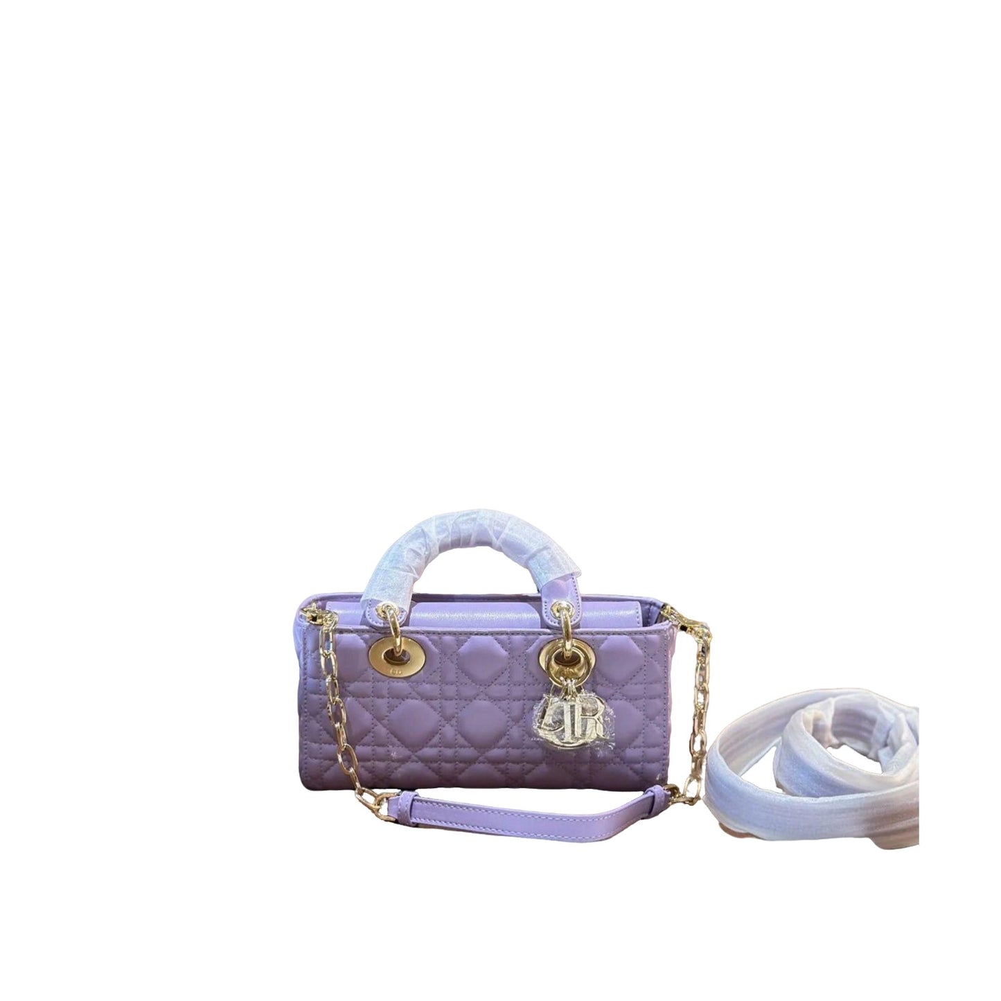 Christine Dior Mini Patent Cannage Lady Dior satchel