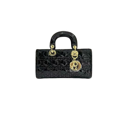 Christine Dior Mini Patent Cannage Lady Dior satchel