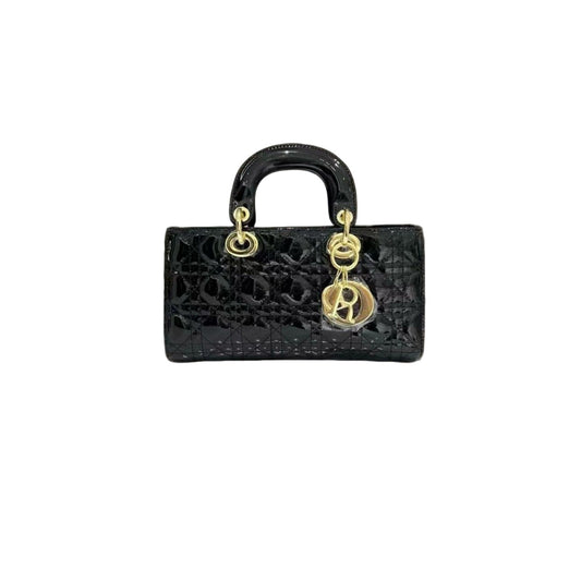 Mini Patent Cannage Lady Dior satchel