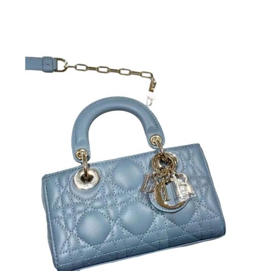 Christine Dior Mini Patent Cannage Lady Dior satchel